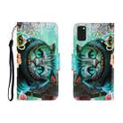 For Galaxy A41 Colored Drawing Horizontal Flip Leather Case with Holder & Card Slot & Wallet(Green Eyes) - 1