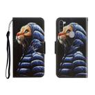 For Galaxy M11 Colored Drawing Horizontal Flip Leather Case with Holder & Card Slot & Wallet(Down Jacket Cat) - 1