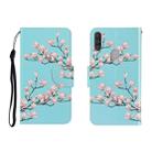 For Galaxy M11 Colored Drawing Horizontal Flip Leather Case with Holder & Card Slot & Wallet(Magnolia) - 1