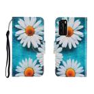 For Huawei P40 Colored Drawing Horizontal Flip Leather Case with Holder & Card Slot & Wallet(Chrysanthemum) - 1
