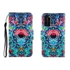 For Huawei P40 Colored Drawing Horizontal Flip Leather Case with Holder & Card Slot & Wallet(Mandala) - 1