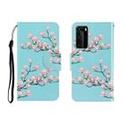 For Huawei P40 Pro Colored Drawing Horizontal Flip Leather Case with Holder & Card Slot & Wallet(Magnolia) - 1