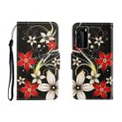 For Huawei P40 Pro Colored Drawing Horizontal Flip Leather Case with Holder & Card Slot & Wallet(Safflower) - 1