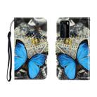 For Huawei P40 Pro Colored Drawing Horizontal Flip Leather Case with Holder & Card Slot & Wallet(A Butterfly) - 1