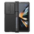 For Samsung Galaxy Z Fold4 5G NILLKIN Black Mirror Pro Series Camshield PC Phone Case with Pen Slot, Set Version(Black) - 1