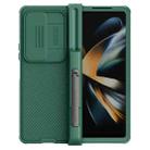 For Samsung Galaxy Z Fold4 5G NILLKIN Black Mirror Pro Series Camshield PC Phone Case with Pen Slot, Set Version(Green) - 1