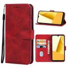 For vivo Y16 Leather Phone Case(Red) - 1