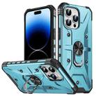 For iPhone 14 Pro Max Ring Holder Phone Case (Light Blue) - 1