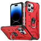 For iPhone 14 Pro Max Ring Holder Phone Case (Red) - 1