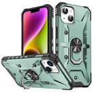 For iPhone 14 Plus Ring Holder Phone Case (Midnight Green) - 1