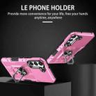 For Samsung Galaxy S21+ 5G Ring Holder Armor Hybrid Phone Case(Pink) - 2