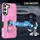 For Samsung Galaxy S21+ 5G Ring Holder Armor Hybrid Phone Case(Pink) - 3