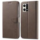 For OPPO Reno8 LC.IMEEKE Calf Texture Horizontal Flip Leather Case(Brown) - 1