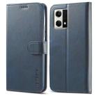 For OPPO Reno8 LC.IMEEKE Calf Texture Horizontal Flip Leather Case(Blue) - 1