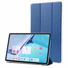 For Huawei MatePad Pro 11 2022 Silk Texture Leather Tablet Case with Three-folding Holder(Dark Blue) - 1