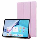 For Huawei MatePad Pro 11 2022 Silk Texture Leather Tablet Case with Three-folding Holder(Light Purple) - 1