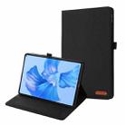 For Huawei MatePad Pro 11 2022 Fabric Texture Horizontal Flip Leather Tablet Case(Black) - 1