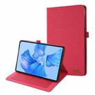 For Huawei MatePad Pro 11 2022 Fabric Texture Horizontal Flip Leather Tablet Case(Red) - 1