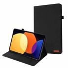 For Xiaomi Pad 5 Pro 12.4 Fabric Texture Horizontal Flip Leather Tablet Case(Black) - 1