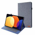 For Xiaomi Pad 5 Pro 12.4 Fabric Texture Horizontal Flip Leather Tablet Case(Blue) - 1