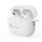 Earphone Silicone PC Protective Case with Switch Button and Buckle For AirPods Pro 2(White) - 1