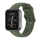 For Realme Watch 3 Solid Color Soft Silicone Watch Band(Dark Green) - 1