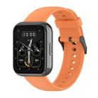 For Realme Watch 3 Solid Color Soft Silicone Watch Band(Orange) - 1