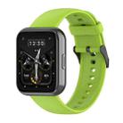 For Realme Watch 3 Solid Color Soft Silicone Watch Band(Lime Green) - 1