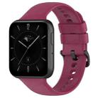 For OPPO Watch 3 Pro Solid Color Soft Silicone Watch Band(Wine Red) - 1