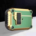 For AirPods Pro Wireless Earphone Eagle Electroplating Protective Case with Hook(Green) - 1