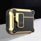 For AirPods 3 Wireless Earphone Eagle Electroplating Protective Case with Hook(Black) - 1