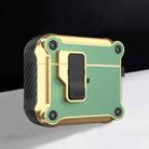 For AirPods 3 Wireless Earphone Eagle Electroplating Protective Case with Hook(Green) - 1