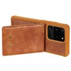 For Galaxy S20 Ultra Vertical Flip Shockproof Leather Protective Case with Short Rope, Support Card Slots & Bracket & Photo Holder & Wallet Function(Brown) - 4