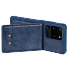 For Galaxy S20 Ultra Vertical Flip Shockproof Leather Protective Case with Short Rope, Support Card Slots & Bracket & Photo Holder & Wallet Function(Blue) - 4
