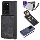 For Galaxy S20 Ultra Vertical Flip Shockproof Leather Protective Case with Short Rope, Support Card Slots & Bracket & Photo Holder & Wallet Function(Black) - 1