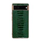 For Google Pixel 6 Genuine Leather Weilai Series Nano Electroplating Phone Case(Green) - 1