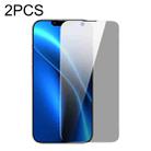 For iPhone 14 / 13 / 13 Pro 2pcs Baseus 0.3mm Crystal Peep-proof Explosion-proof Tempered Glass Film - 1