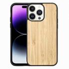 For iPhone 14 Pro TPU + Solid Wood Phone Case(Bamboo) - 1