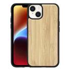 For iPhone 14 TPU + Solid Wood Phone Case (Bamboo) - 1