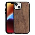 For iPhone 14 TPU + Solid Wood Phone Case (Walnut) - 1