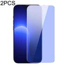 For iPhone 14 Pro 2pcs Baseus 0.3mm Full-glass Anti-blue Light Tempered Film - 1