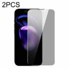 For iPhone 14 Pro 2pcs Baseus 0.3mm Crystal Peep-proof Tempered Glass Film - 1