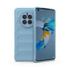 For Huawei Mate 50 Magic Shield TPU + Flannel Phone Case(Light Blue) - 1