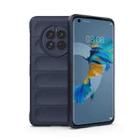 For Huawei Mate 50 Magic Shield TPU + Flannel Phone Case(Dark Blue) - 1