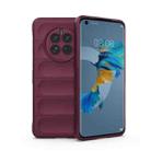 For Huawei Mate 50 Magic Shield TPU + Flannel Phone Case(Wine Red) - 1
