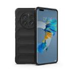 For Huawei Mate 50 Pro Magic Shield TPU + Flannel Phone Case(Black) - 1