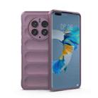 For Huawei Mate 50 Pro Magic Shield TPU + Flannel Phone Case(Purple) - 1