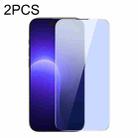 For iPhone 14 Pro 2pcs Baseus 0.3mm Crystal Anti Blue-ray Tempered Glass Film - 1