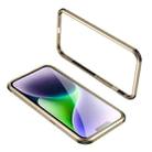 For iPhone 14 Plus Four Corners Shockproof Metal Frame Phone Case (Gold) - 1