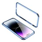 For iPhone 14 Pro Four Corners Shockproof Metal Frame Phone Case(Blue) - 1